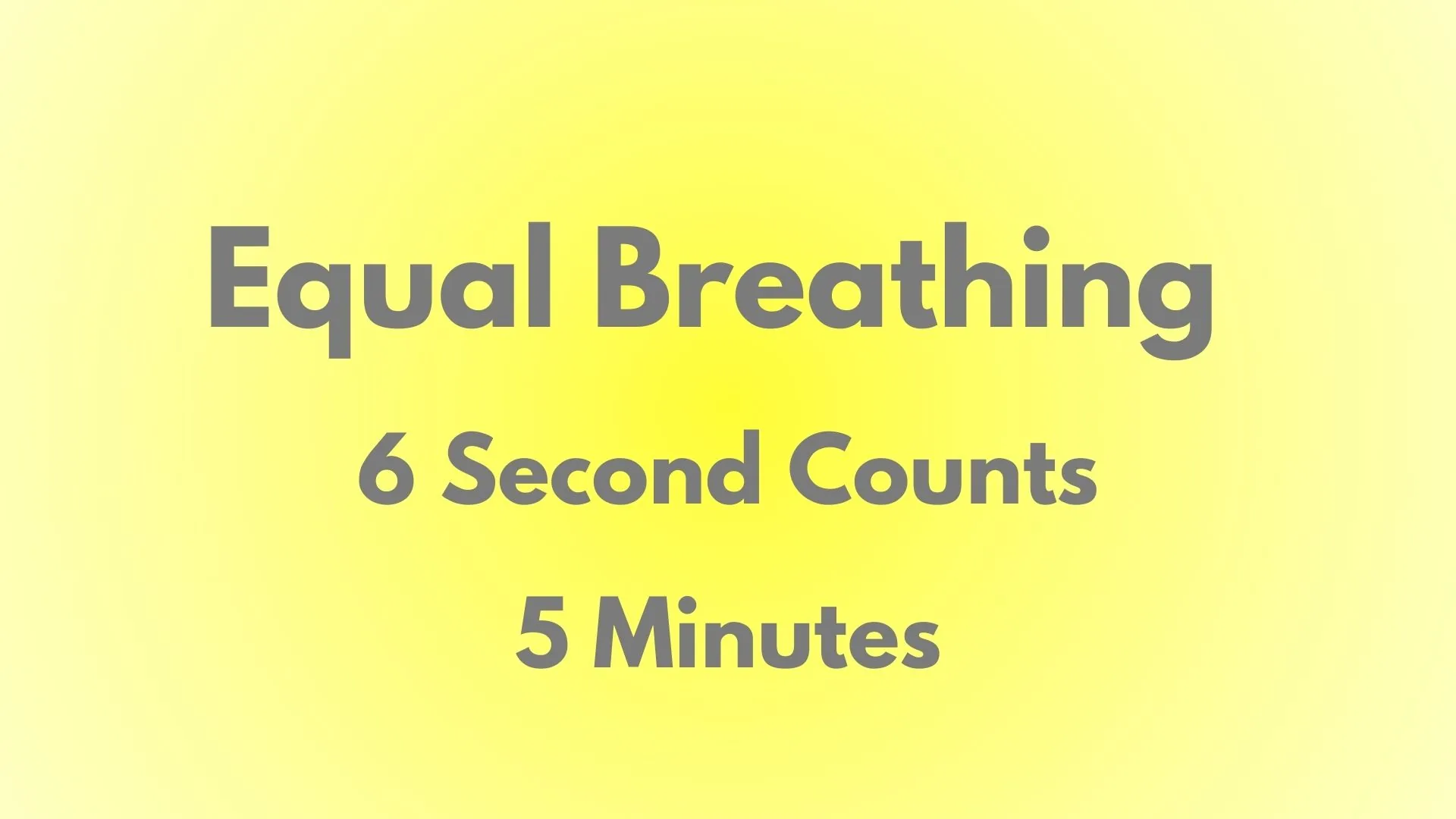 Equal Breathing